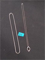 Sterling silver 925 Necklaces 2 pcs