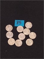 10 Silver dimes 1906's