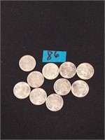 10 Silver dimes