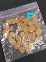 80 Mixed Dates Wheat pennies