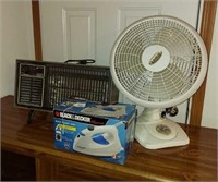 FAN, HEATER AND IRON