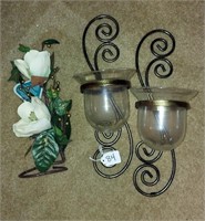 WALL CANDLE SCONCES & FLORAL