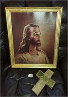 JESUS PICTURE AND CROSS