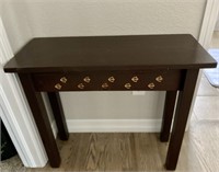 Gorgeous Side Table w/ Hand Carved Front/Back