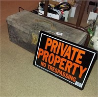 METAL TOOL BOX AND PROPERTY SIGNS