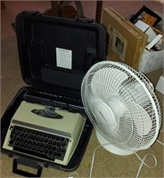 VINTAGE SEARS TYPE WRITER AND FAN