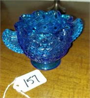 FENTON BLUE GLASS CREAMER