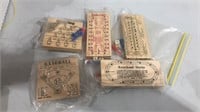 Lot of wooden peg travel games