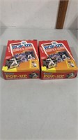 2 boxes of Donruss pop up MLB cards