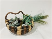 Rustic Basket w/ Greenery/19x14