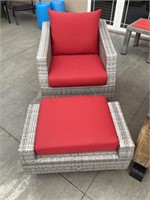 High End Swivel Chair and Footstool