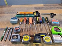 Tape Measures, Miscellaneous Tools, Levels
