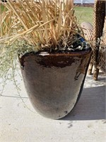 Ceramic Glazed Flower Pot/17”H,13” Dia.