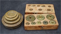2 sets of Brass Scale Weights