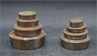 2 sets of steel scale weights