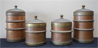 Copper and brass canisters
