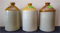 Trio of stoneware jugs