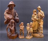 Carved wood figurines