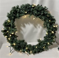 Large 30” Lighted Christmas Wreath