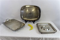 Trio of Silverplate Serving Trays