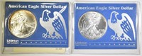 1995 & 97 BU AMERICAN SILVER EAGLES
