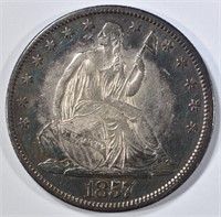 1857-O SEATED LIBERTY HALF DOLLAR  AU