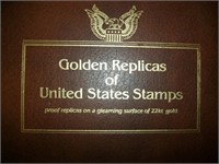 22kt Gold US Stamps w/1st Day Covers Qty 42