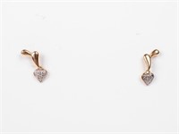 Jewelry 10kt Yellow Gold Heart Earrings