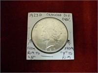 1923D Cracked Die Obv. Peace Silver Dollar