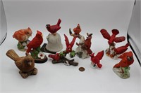 Collection of Ceramic Cardinal Tchotchkes