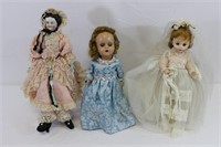 Trio of Antique & Vintage Dolls