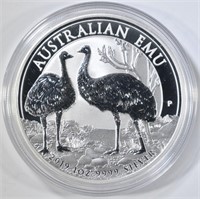 2019  AUSTRALIA 1oz SILVER EMU COIN