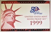 1999 U.S. MINT SILVER PROOF SET ORIG PACKAGING