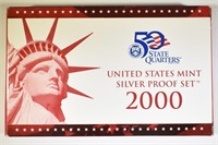 2000 U.S. MINT SILVER PROOF SET ORIG PACKAGING