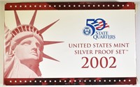2002 U.S. MINT SILVER PROOF SET ORIG PACKAGING