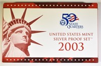 2003 U.S. MINT SILVER PROOF SET ORIG PACKAGING