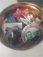 Tin of clinton gore and Mondale Ferraro campaign