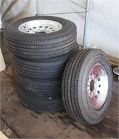 Lot #16 Set of 5 Trailer Tires: Laredo HD/R