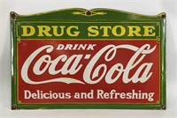 Porcelain Coca-Cola Drug Store Sign