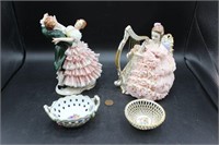 Quartet of Vintage Dresden Porcelain