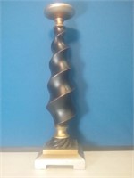 Wooden twist candle holder 18 in tall