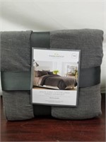 Threshold Space Dyed Cotton Linen Duvet Cover Set