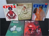 Lot of 5 Assorted Vintage Mens Adult Magazines