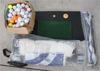 Lot #50 Golf Lot incl. balls and NIP golfing net