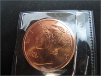 1oz .999 Fine Copper Mercury Dime Medallion