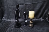 statues, candle holder .