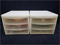 (2) 3 Drawer Containers + Contents