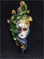 NIB Ceramic Mardi Gras Mask Wall Hanging