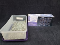 Foldable Earring Screen + Plastic Container Of