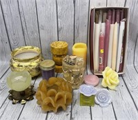 Candle Sticks, Flower Candles, & More